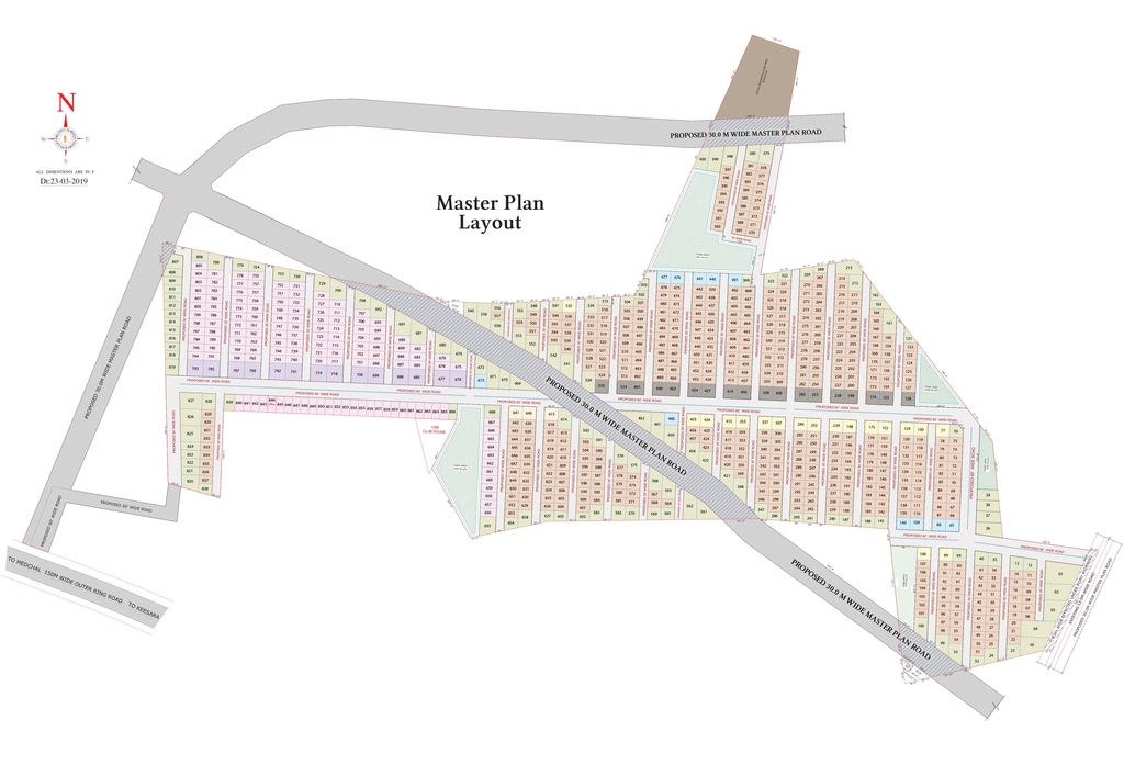 Master Plan of Vasavi Green Leaf in Shamirpet, Hyderabad - Image 393748