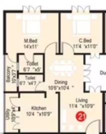 2 BHK Flat in GK Habitat Royale in Yapral, Hyderabad - Image 913850