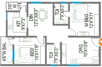 2 BHK Flat in Modi Gulmohar Gardens in Mallapur, Hyderabad - Image 913848