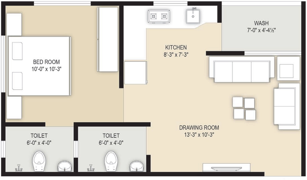 1 BHK Flat in Sunrise Homes in Lambha, Ahmedabad - Image 913910