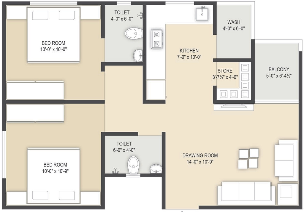 2 BHK Flat in Sunrise Homes in Lambha, Ahmedabad - Image 913911
