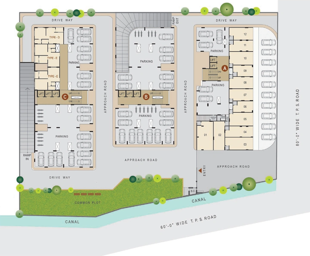 Master Plan of Sunrise Homes in Lambha, Ahmedabad - Image 393873