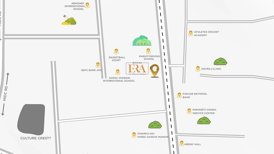 Location of Sentosa Era in Moshi, Pune - Image 393923