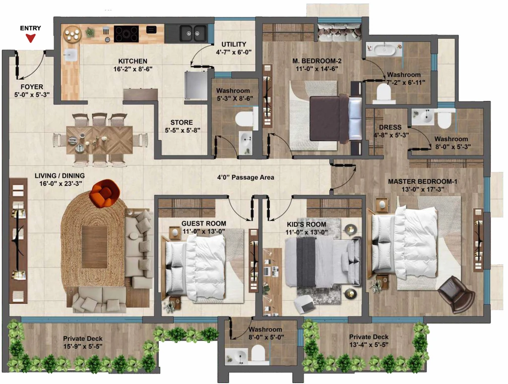 4 BHK Flat in Shubhashish Marina in Jagatpura, Jaipur - Image 913968