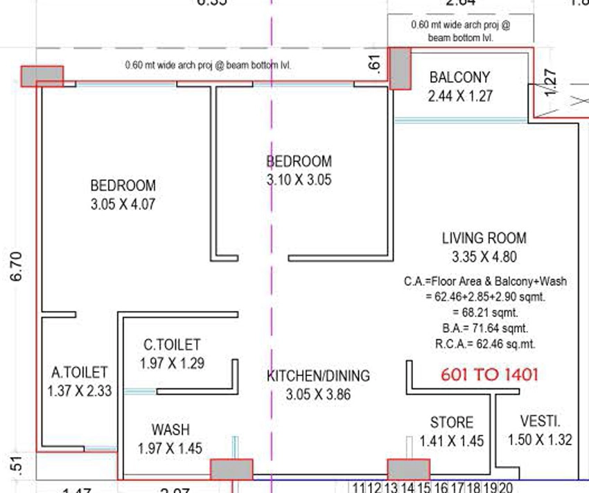 2 BHK Flat in Vasudeva Keshav Heights in Jahangirpura, Surat - Image 914373