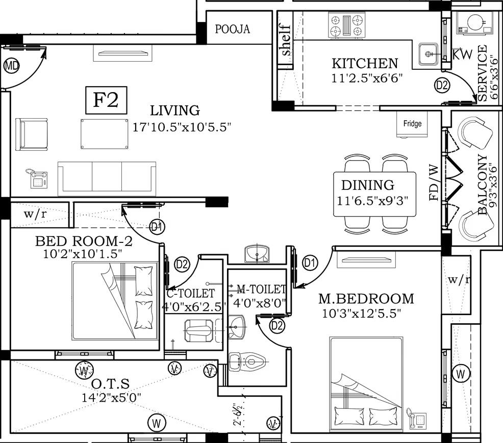 2 BHK Flat in Marutham Hillside in Mahindra World City, Chennai - Image 913925