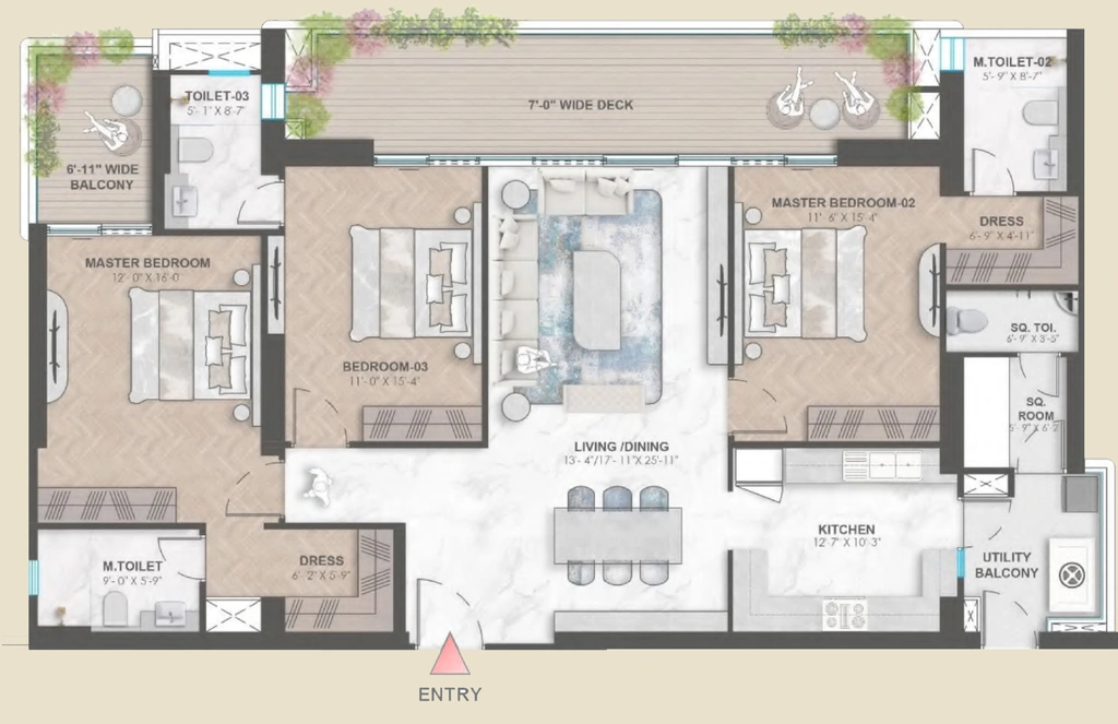 3 BHK Flat in Smartworld Residences in Sector 98, Noida - Image 913982