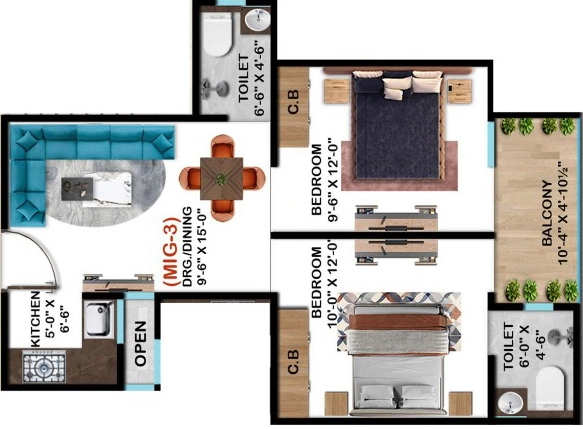 2 BHK Flat in A1 Paradise in Sector 73, Noida - Image 914766