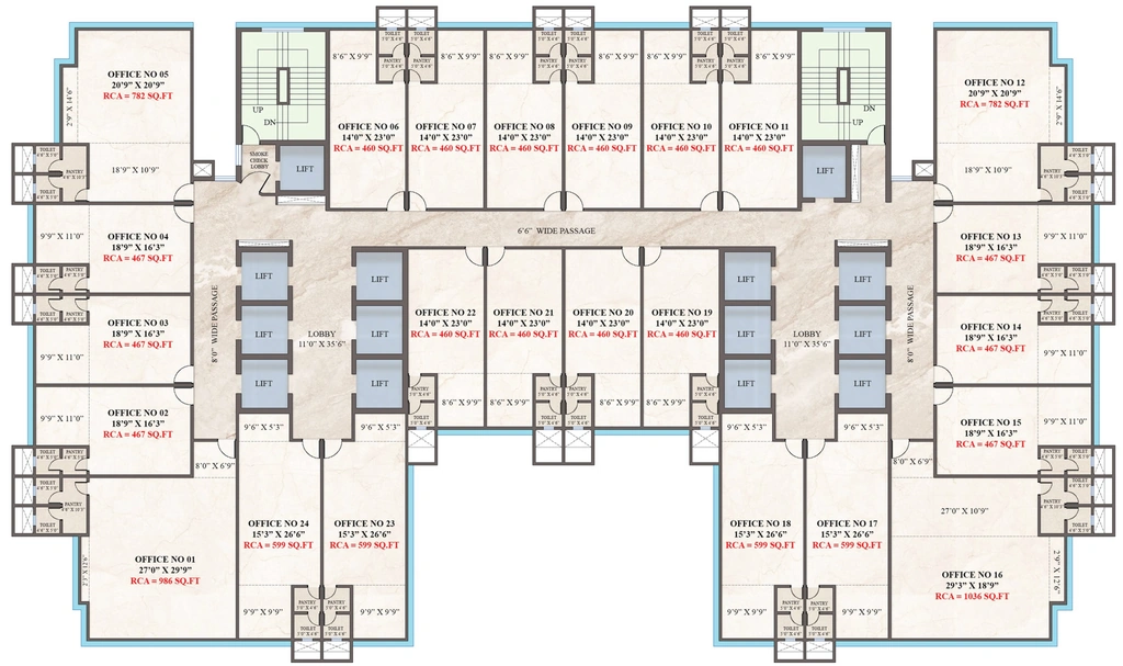 Floor Plan of Crescent Western Trade Center in Jogeshwari West, Mumbai - Image 394448