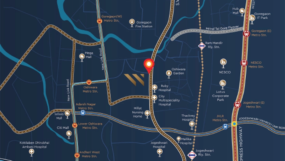 Location of Crescent Western Trade Center in Jogeshwari West, Mumbai - Image 394447