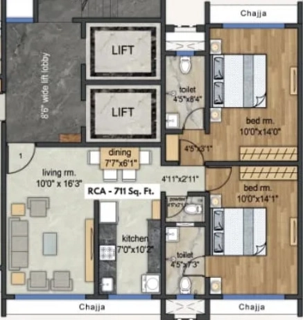 2 BHK Flat in DPS Aishwarya in Goregaon West, Mumbai - Image 914330