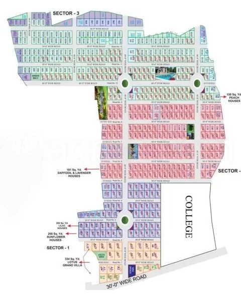 Master Plan of Land Pride India Orchid Residency in Balapur, Hyderabad - Image 394228