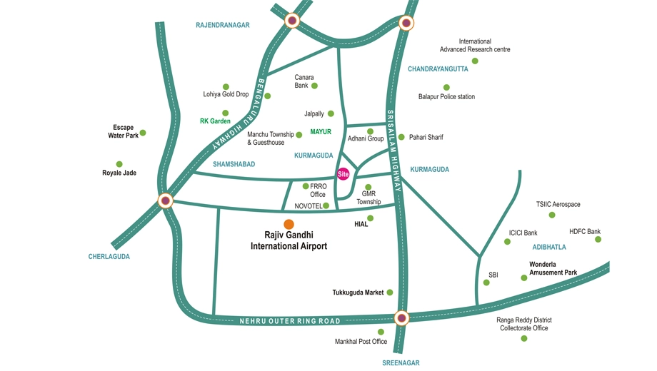Location of Phoenix Luxury Park 1 in Shamshabad, Hyderabad - Image 394248