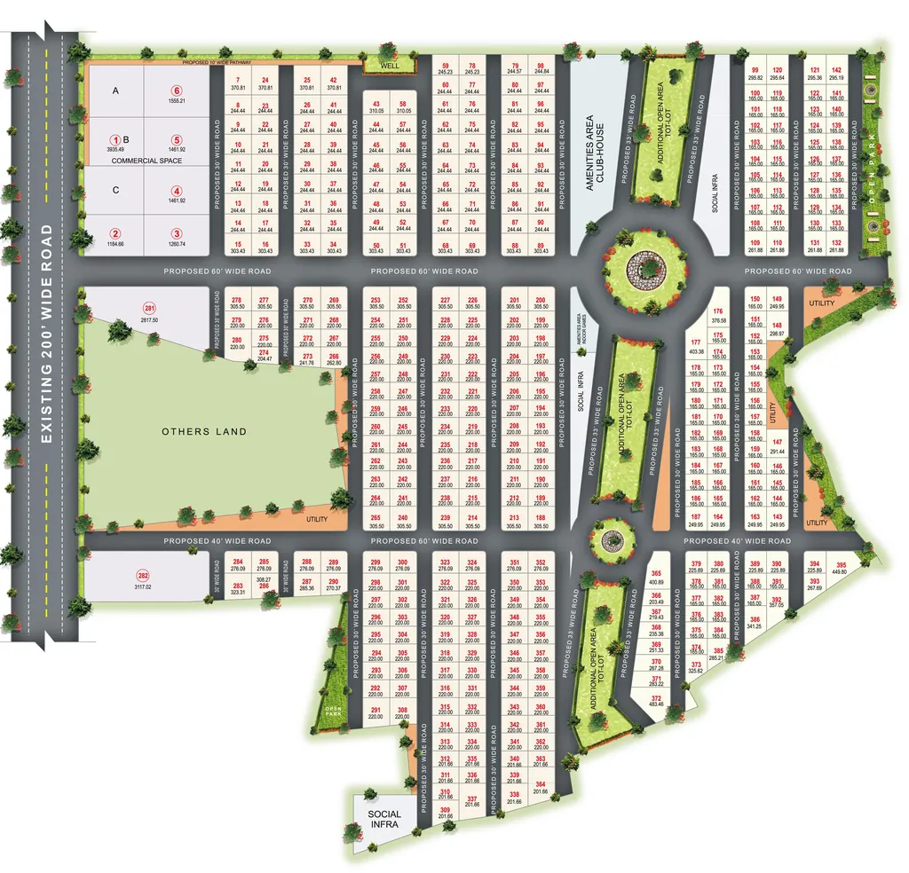 Master Plan of Phoenix Luxury Park 1 in Shamshabad, Hyderabad - Image 394247