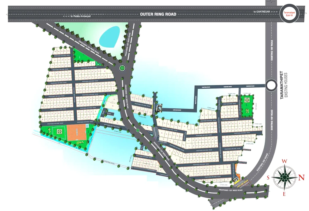 Master Plan of Muddana Eastern Meadows in Hayathnagar, Hyderabad - Image 394199