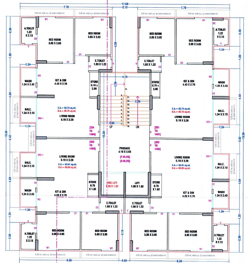 Floor Plan of Shree Harikrushna Vistas in Laskana, Surat - Image 394819