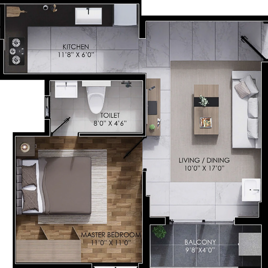 1 BHK Flat in Premier Aria Square in Kalapatti, Coimbatore - Image 914025