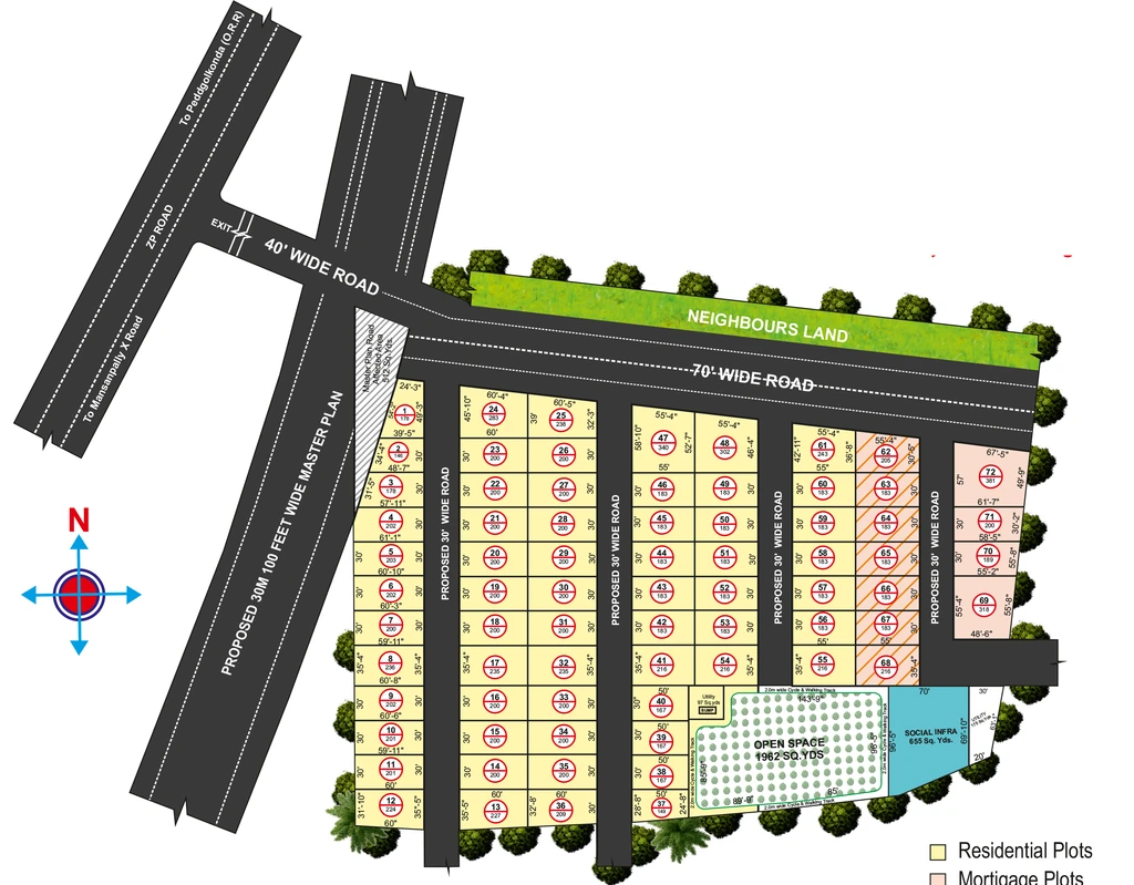Master Plan of Sree Balaji County in Mansanpally, Hyderabad - Image 394240