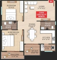 2 BHK Flat in Mythri Sankalp DKM in Hallehalli, Bangalore - Image 914402