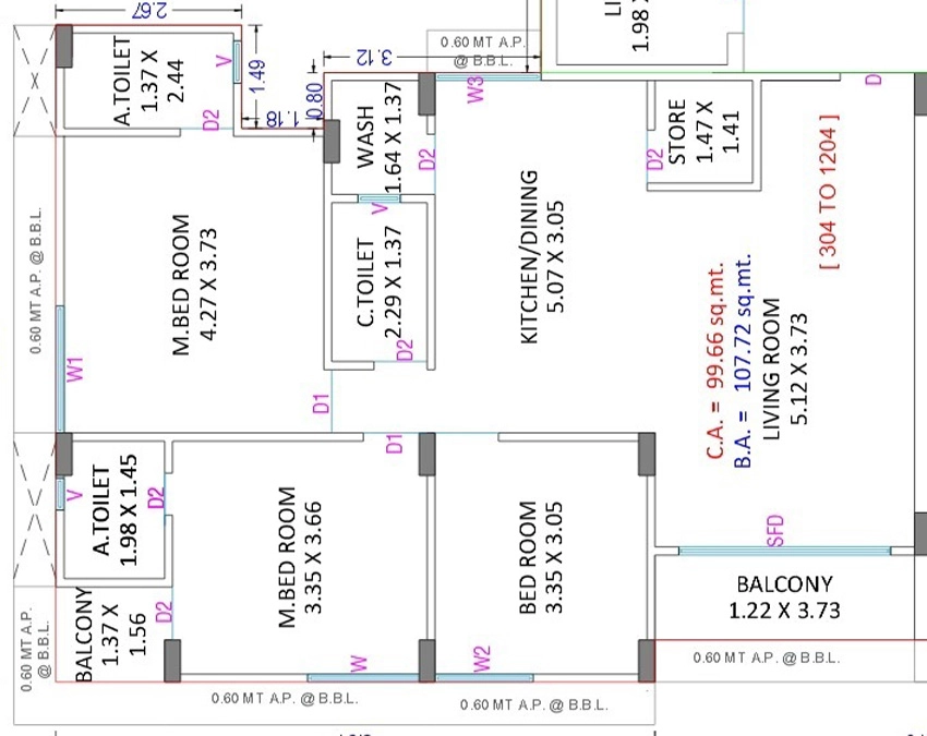 3 BHK Flat in Shree Shakti Gold in Shakti Nagar, Surat - Image 914422