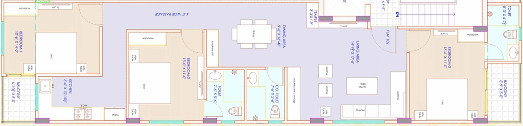 3 BHK Flat in Ananya Terra Vista in Malviya Nagar, Jaipur - Image 914484