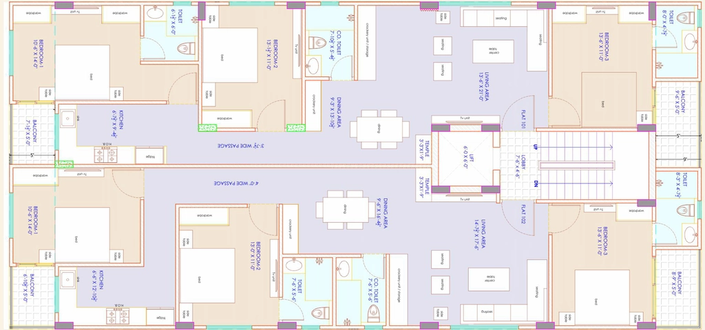 Floor Plan of Ananya Terra Vista in Malviya Nagar, Jaipur - Image 394998