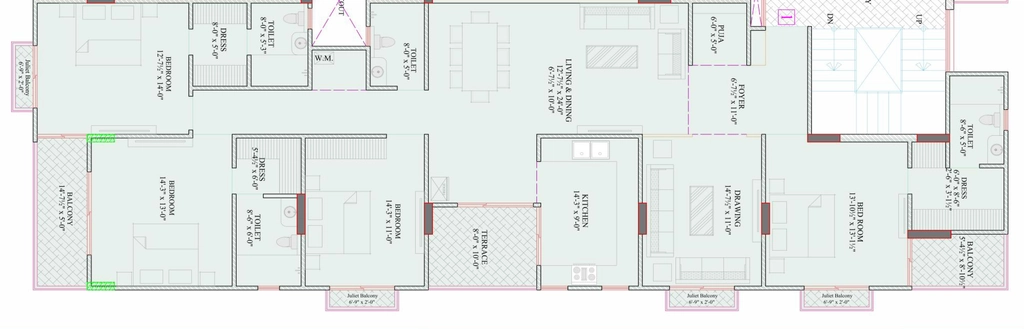 4 BHK Flat in Ananya The Horizon in Shyam Nagar, Jaipur - Image 914486