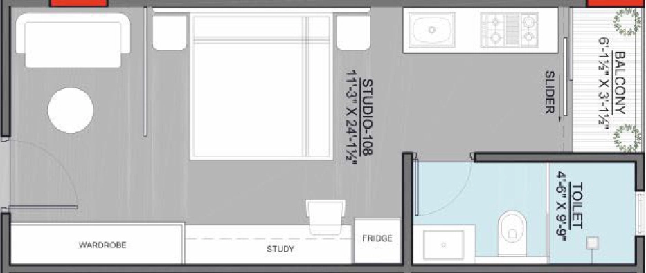 1 RK Studio Apartment in Ananya The Stylish Studio in Jawahar Nagar, Jaipur - Image 914487
