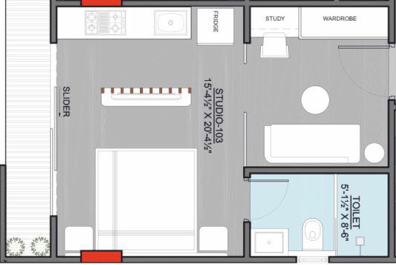 1 RK Studio Apartment in Ananya The Stylish Studio in Jawahar Nagar, Jaipur - Image 914489