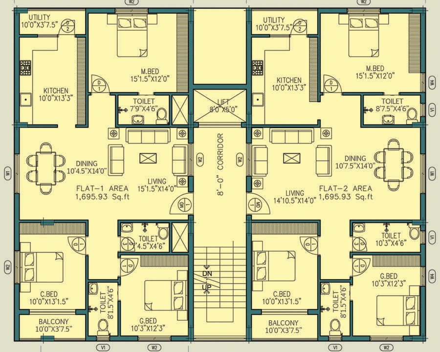 Floor Plan of GK Majestic in Yapral, Hyderabad - Image 394180