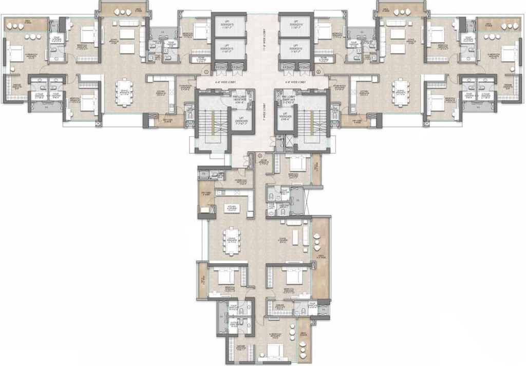 Floor Plan of Raymond Invictus By GS Tower B in Thane West, Thane - Image 395817