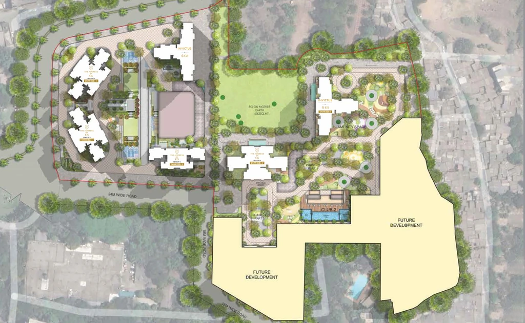 Master Plan of Raymond Invictus By GS Tower B in Thane West, Thane - Image 395818