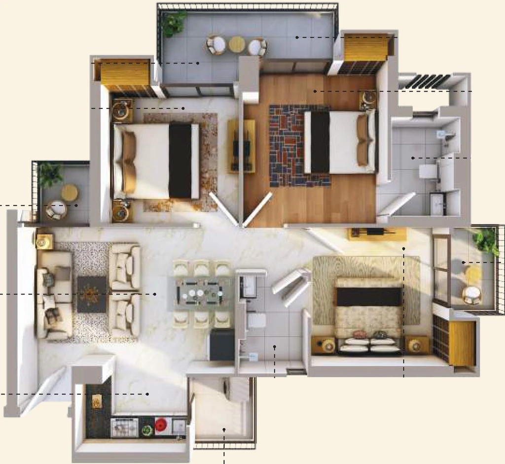 3 BHK Flat in RG Pleiaddes in Sector 1, Greater Noida - Image 914845