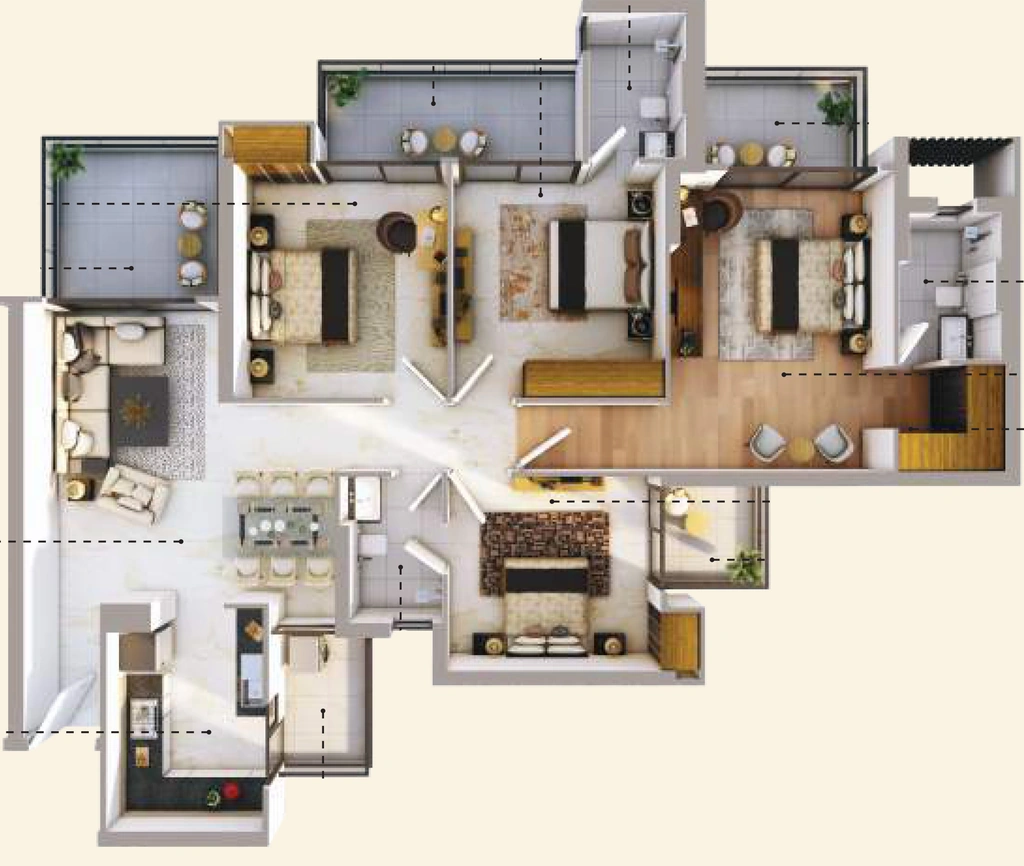 4 BHK Flat in RG Pleiaddes in Sector 1, Greater Noida - Image 914847