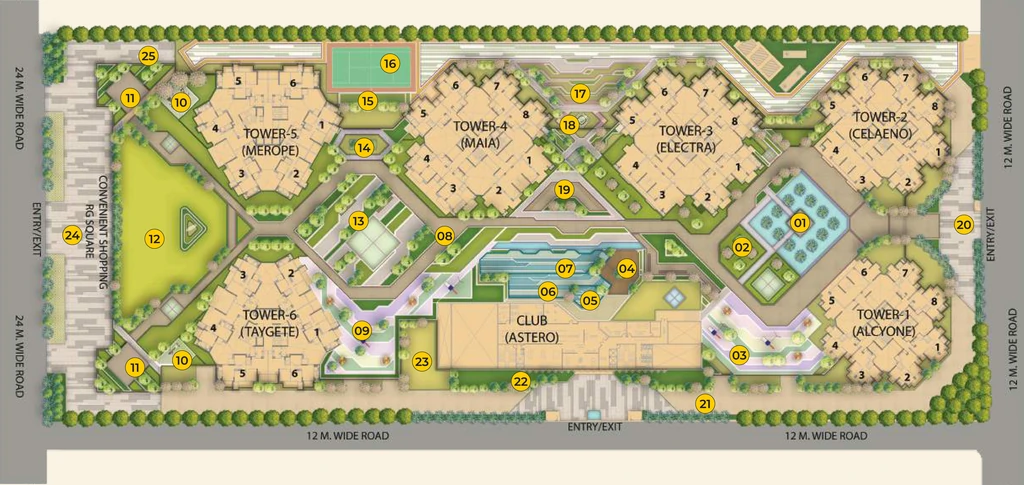 Master Plan of RG Pleiaddes in Sector 1, Greater Noida - Image 395851