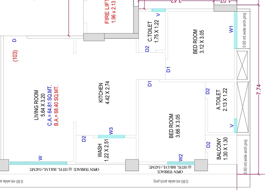 2 BHK Flat in Nilkanth Sky in Mota Varachha, Surat - Image 915727