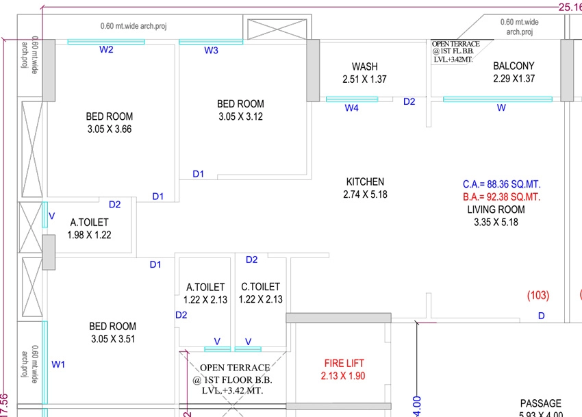 3 BHK Flat in Nilkanth Sky in Mota Varachha, Surat - Image 915728