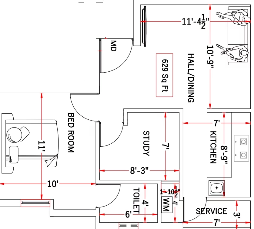 1 BHK Flat in Raja SP Avenue Apartments in Poonamallee, Chennai - Image 914042