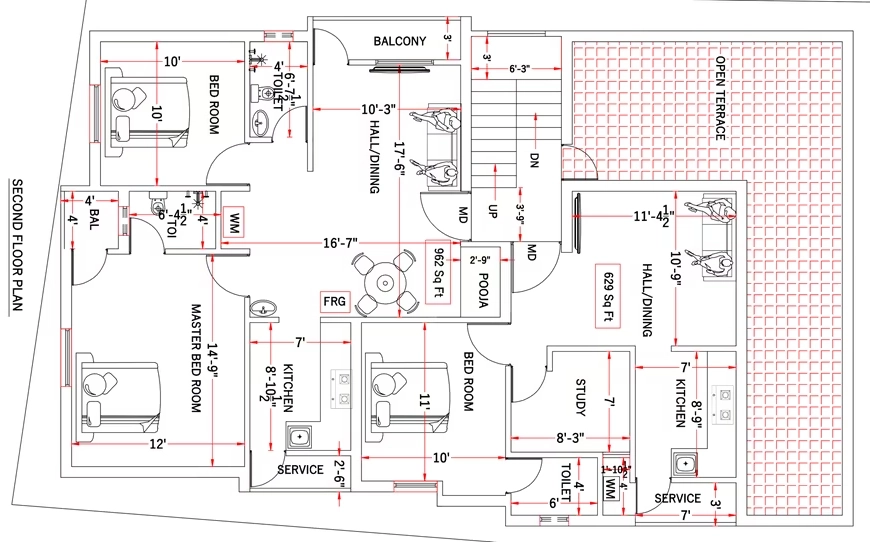 Floor Plan of Raja SP Avenue Apartments in Poonamallee, Chennai - Image 394086