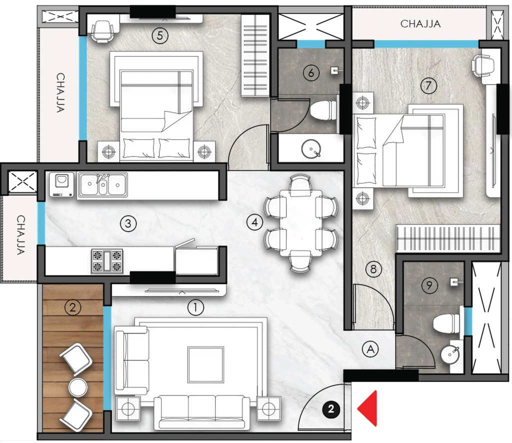 2 BHK Flat in Sanghvi Tirth in Andheri East, Mumbai - Image 914850