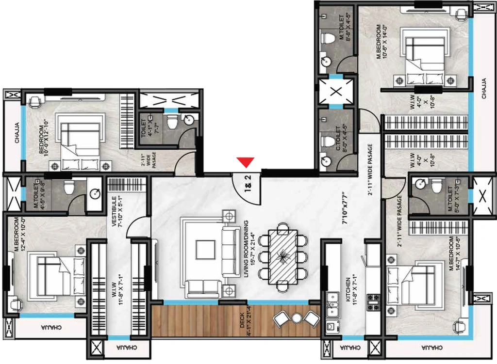 4 BHK Flat in Sanghvi Tirth in Andheri East, Mumbai - Image 914852