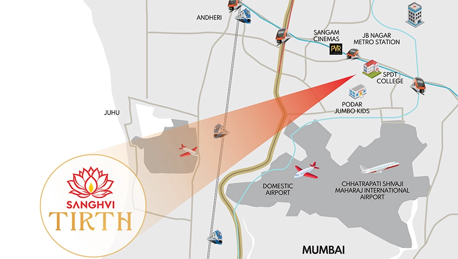 Location of Sanghvi Tirth in Andheri East, Mumbai - Image 395868