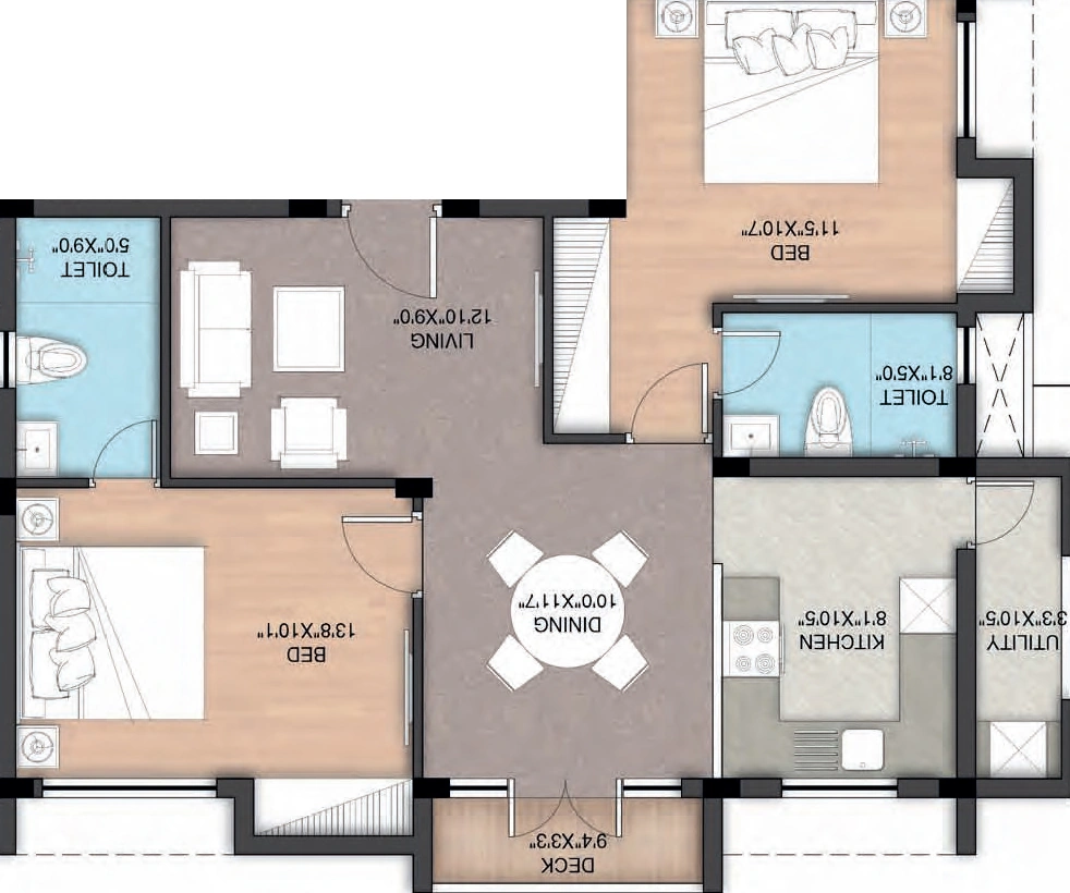 2 BHK Flat in BBCL Evita in Perungudi, Chennai - Image 914036