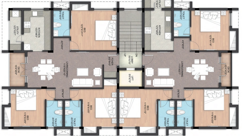 Floor Plan of BBCL Evita in Perungudi, Chennai - Image 394080