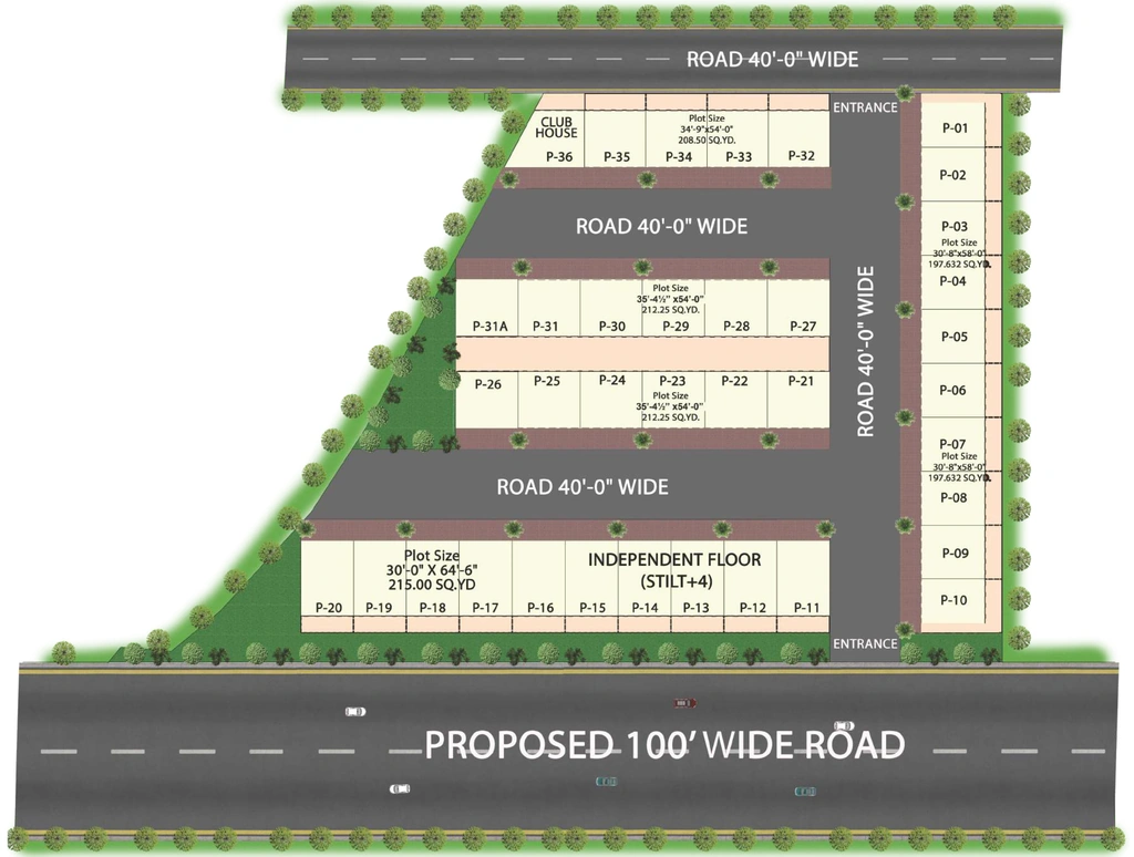 Master Plan of Ornay Skylar Homes in Zirakpur, Chandigarh - Image 394137