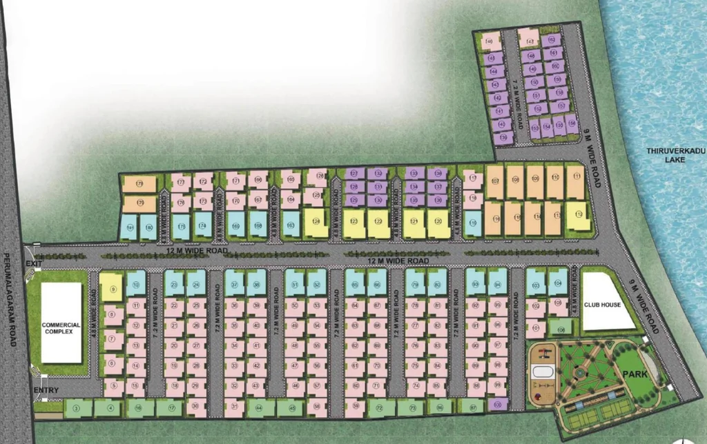 Master Plan of BBCL Villa Haven in Thiruverkadu, Chennai - Image 394109