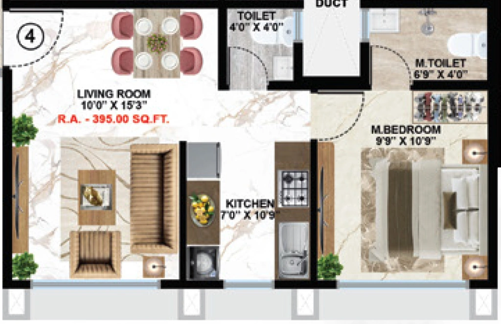 1 BHK Flat in HS Urban Connect in Andheri East, Mumbai - Image 914873