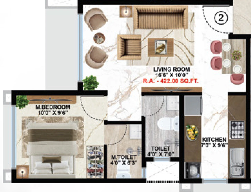 1 BHK Flat in HS Urban Connect in Andheri East, Mumbai - Image 914874