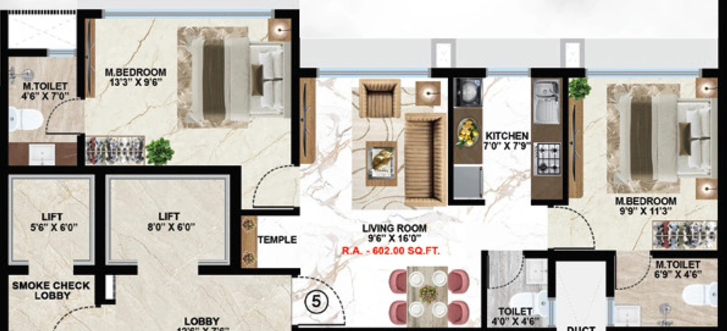 2 BHK Flat in HS Urban Connect in Andheri East, Mumbai - Image 914876