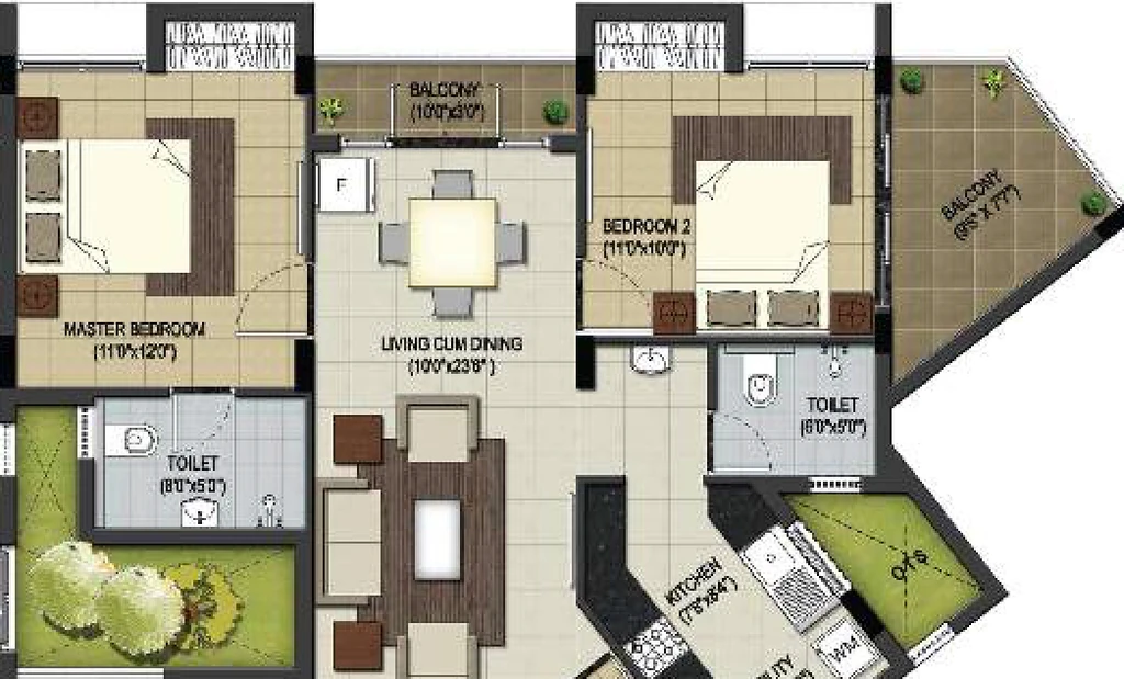 2.5 BHK Flat in BBCL Harshika in Pallavaram, Chennai - Image 914062